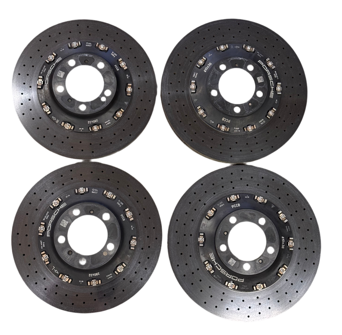 OEM Porsche PCCB Rotor Set 410x36 & 390x32 (Used)