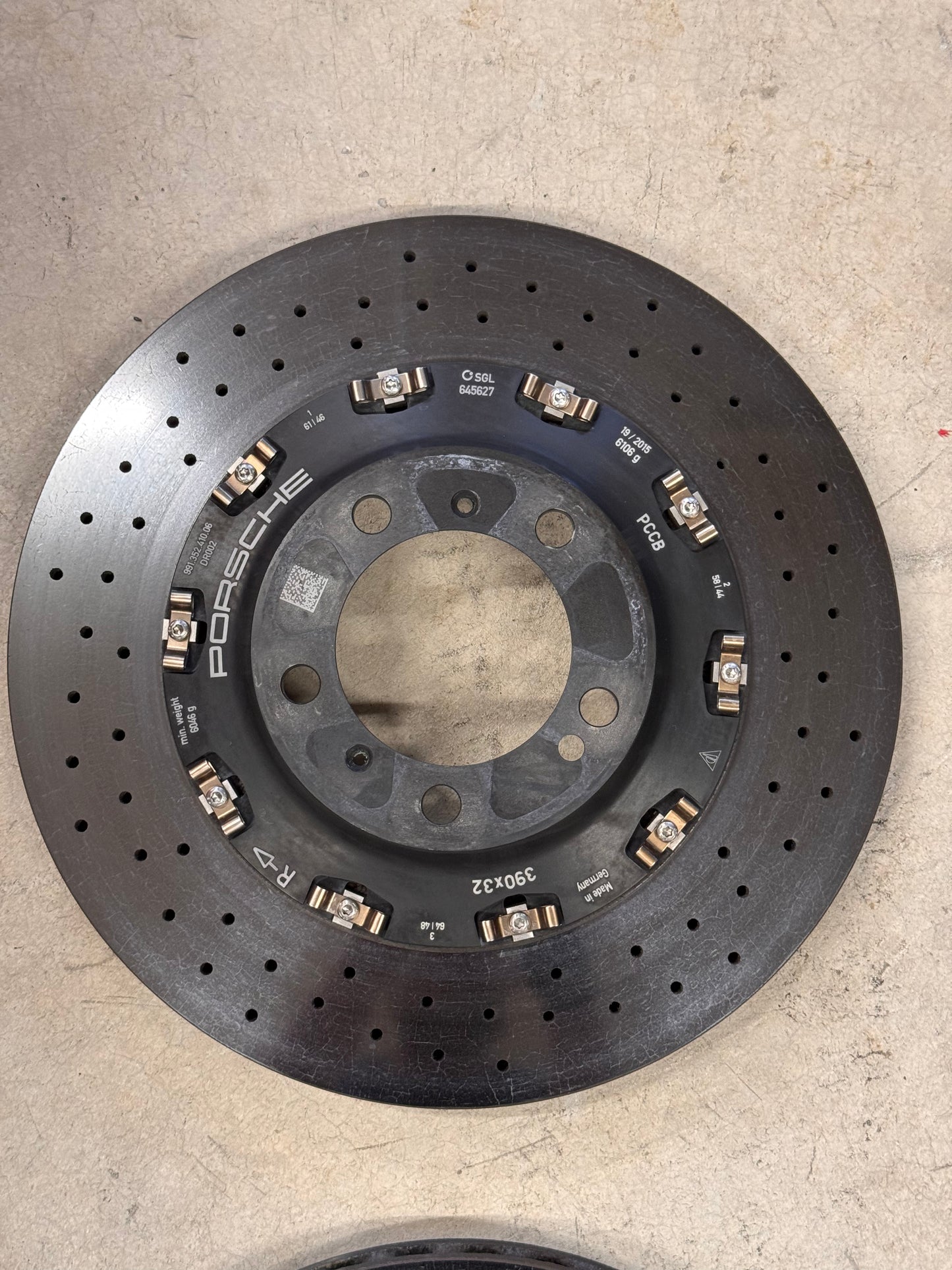 OEM Porsche PCCB Rotor Set 410x36 & 390x32 (Used)